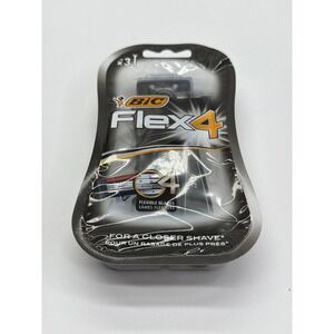 BIC Flex 4 Mens Disposable Razors 4-Blade Flexible Shaver 3 Count Pack